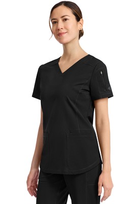 Black Dickies Scrubs Dynamix V Neck Top DK730 BLK