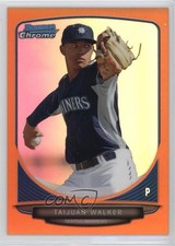 2013 Bowman Draft Top Prospects Chrome Orange Refractor 9/25 Taijuan Walker 2x6