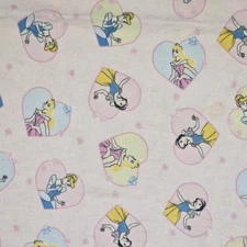 Disney Princesses Pink Baby Girl Receiving Blanket Flannel Hearts 28x27"