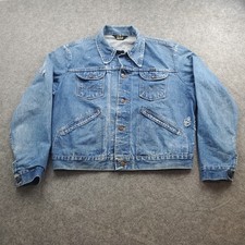 VTG Maverick Blue Bell Denim Trucker Jacket Mens 40 Medium 70s USA Distressed