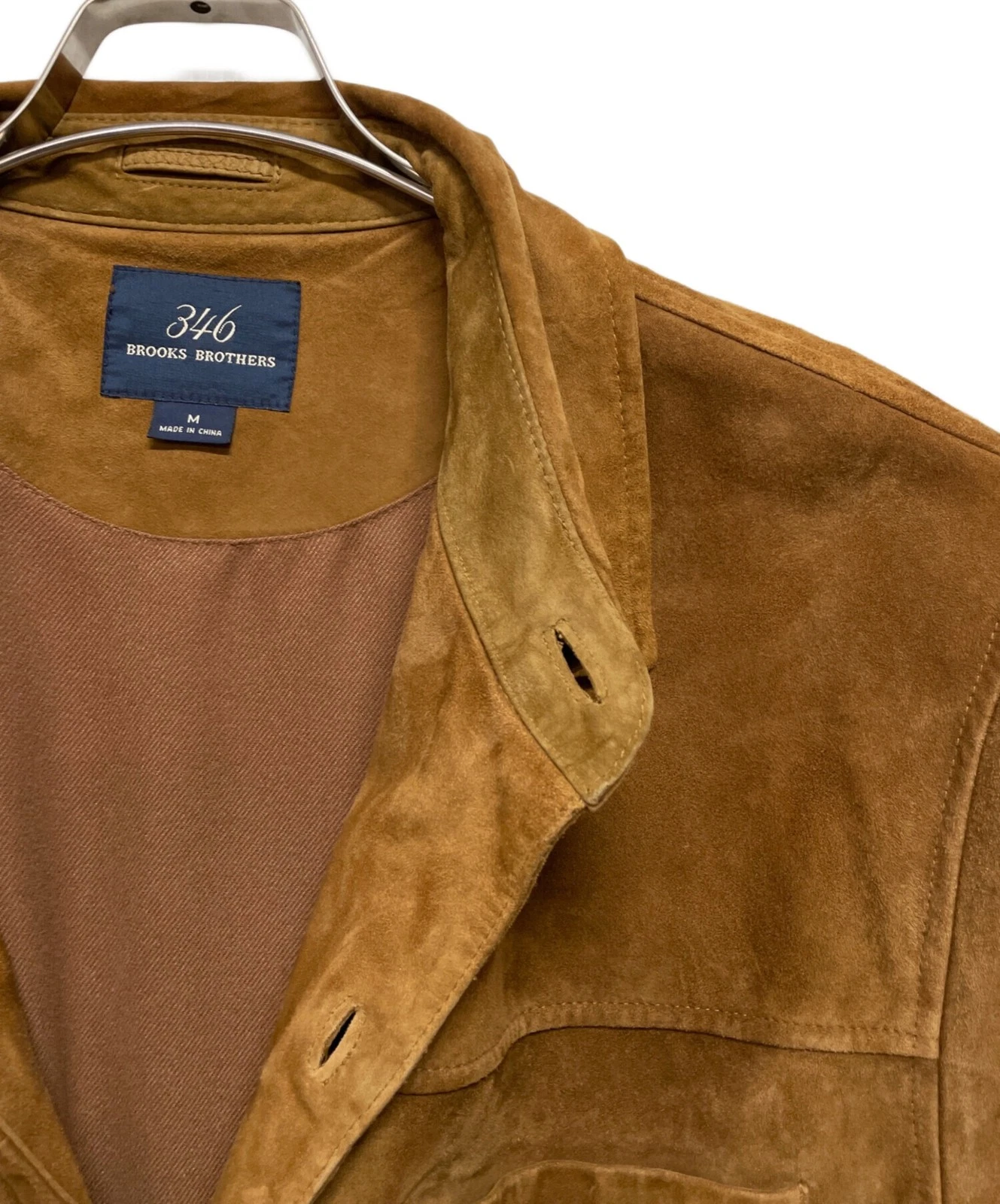 Brooks Brothers 346 Ram Leather Jacket Men's Size M Camel image 5