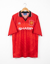 1994-96 Manchester United Home Jersey Football Soccer Shirt Umbro Size L