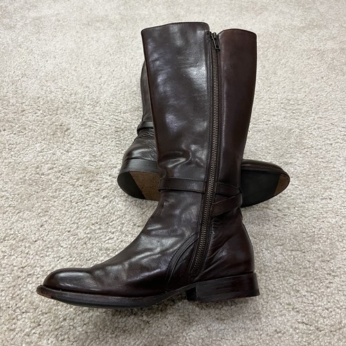 Frye Jordan Strap Tall Leather Riding Boots Brown Women’s Size 7.5 B Knee High - Picture 2 of 23