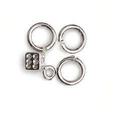 Nagelpiercing Sterling Silber MINI W&Uuml;RFEL mit 2 Ersatz Ringen, 0,2cm