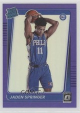 2021 Panini Donruss Optic Rated Purple Prizm Jaden Springer #197 Rookie RC 17ht