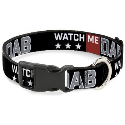 Plastic Clip Collar WATCH ME DAB/Stars Black/Red/White/Crackle Gray  (US IMPORT)