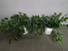 Lot of 2 - Threshold Realistic Faux Pothos Plants in Ceramic Pot 