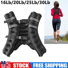 Weighted Vest for Women and Men 12 16 20 25 30 Lbs with Reflective Stripe