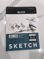 Blick Studio Sketch Pad 8.5x11 Inch 100 Sheets 60lb Paper Art Drawing USA Made