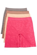 Breezies Women's 4pk Seamless Floral Long-Leg Panty Magenta