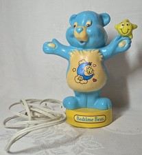 Vintage Care Bears 1991 Blue Bedtime Bear Portable Lamp/Nightlight- Tested Works