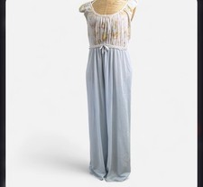 Vintage 60s Nightgown Sz XS Hollie Hobby Dolls Mesh Cottage Cute Kitschy Maxi