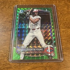 QUENTIN YOUNG 2025 Bowman Draft #BDC-92 1st Green Geometric Refractor 41 /99
