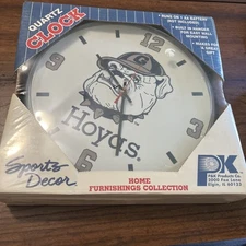 Georgetown Hoyas Vtg PK Products Sports Decor Quartz Clock NEW Old Stock