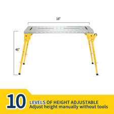 Portable Welding Table,Steel Workbench for Garage Workshop Metal Adjustable Tilt