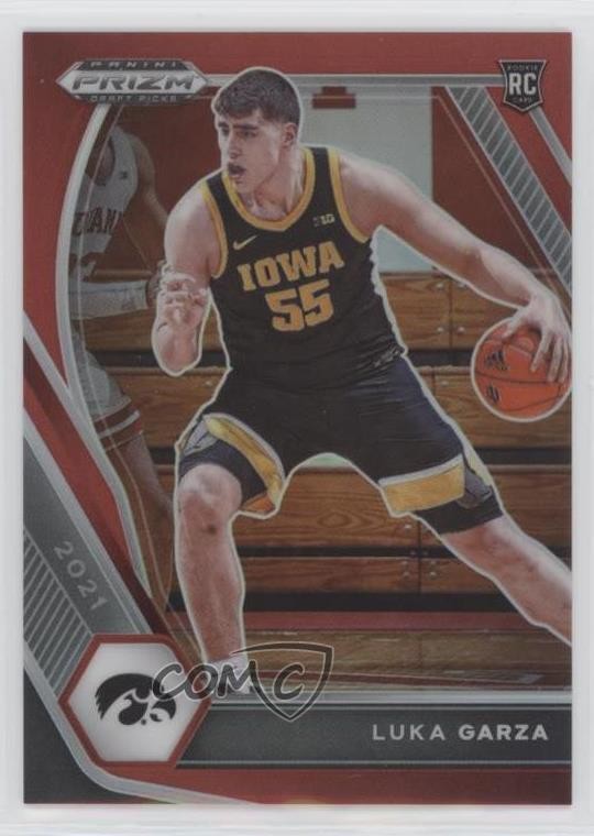 2021-22 Panini Prizm Draft Picks Red 193/299 Luka Garza #51 Rookie RC 0x2a