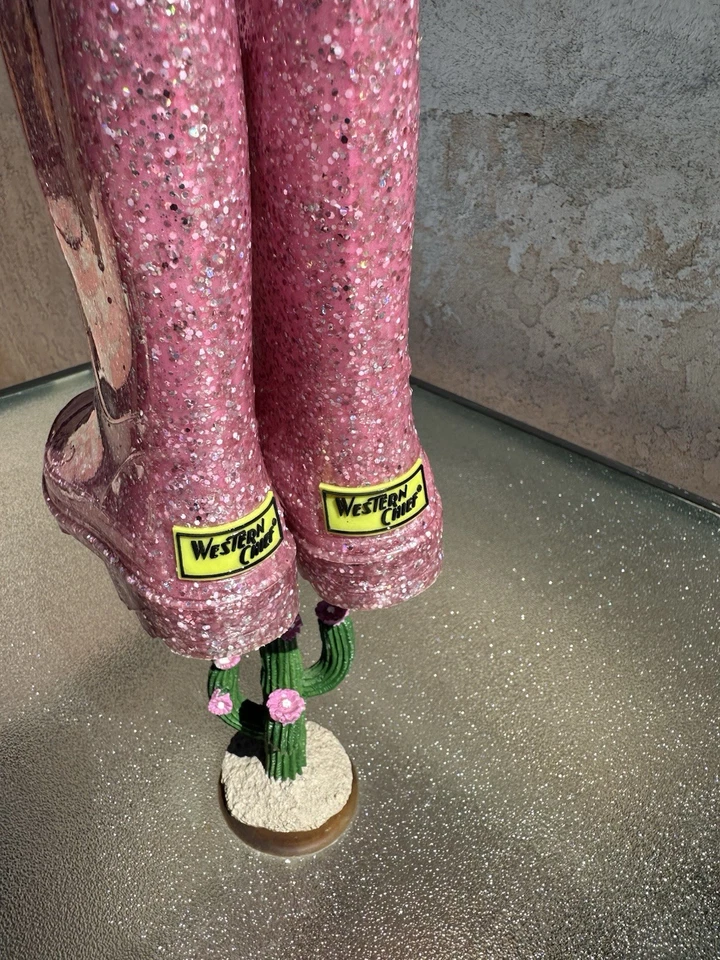 Botas Western Rain rosa glitter. 7 - Imagem 3 de 4