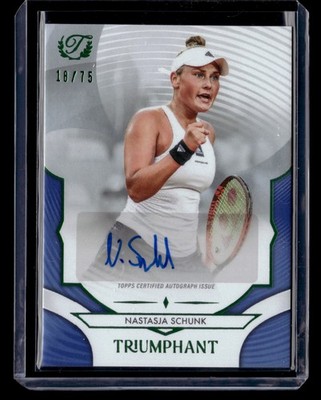 2025 Topps Triumphant #65-A Nastasja Schunk Single Autographs Blue Foil #/75