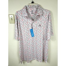 Rhoback The Lifeguard Performance Polo Men XL Beach Golf Shirt NEW RETIRED PRINT