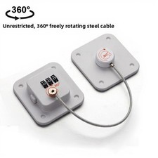 Easy-to-Use No Drill Refrigerator Lock in Black or White Made from ABS