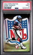 2003 TOPPS PRISTINE REFRACTOR #55 ANDRE JOHNSON ROOKIE RC 258/499 PSA 9