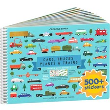 Cars, Trucks, Planes Trains 500 Kids Sticker Book by Things With Wheels