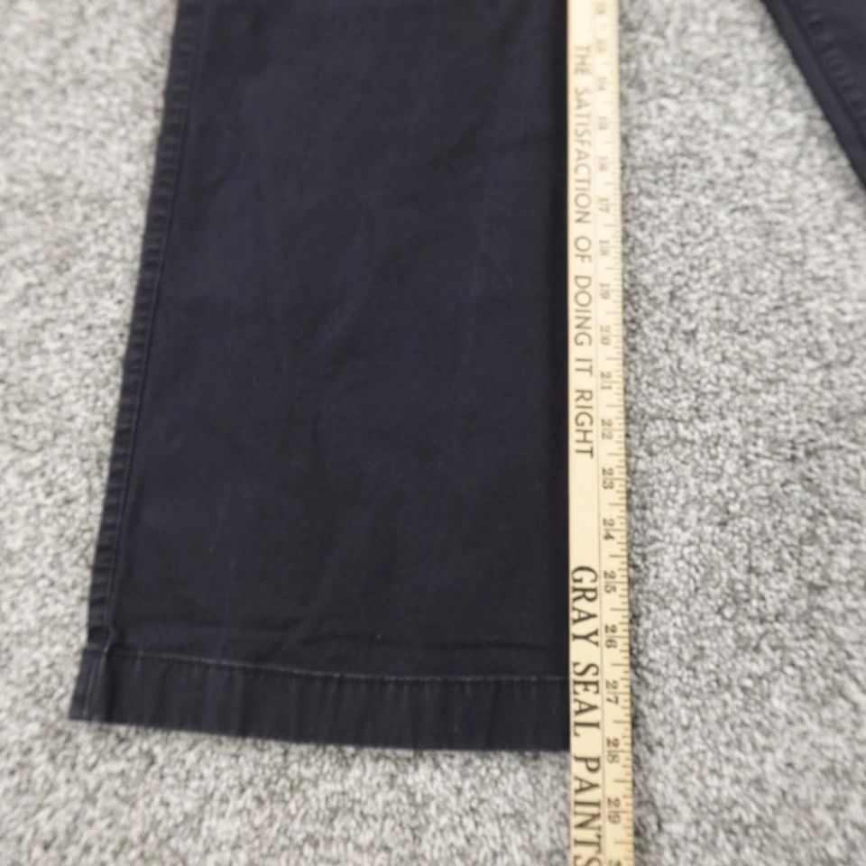 Gap Pants Womens 10 Black Chino Trouser High Rise Wide Leg Baggy Stretch Grunge - Image 4 of 4