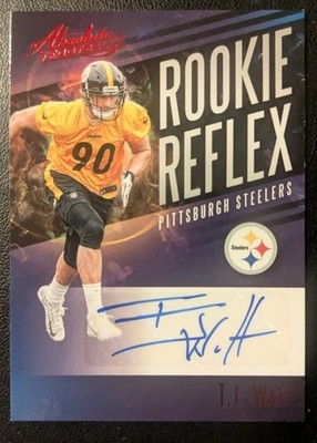 Panini Absolute Rookie Reflex Signatures T.J. Watt Autograph RR-TJ Steelers NFL