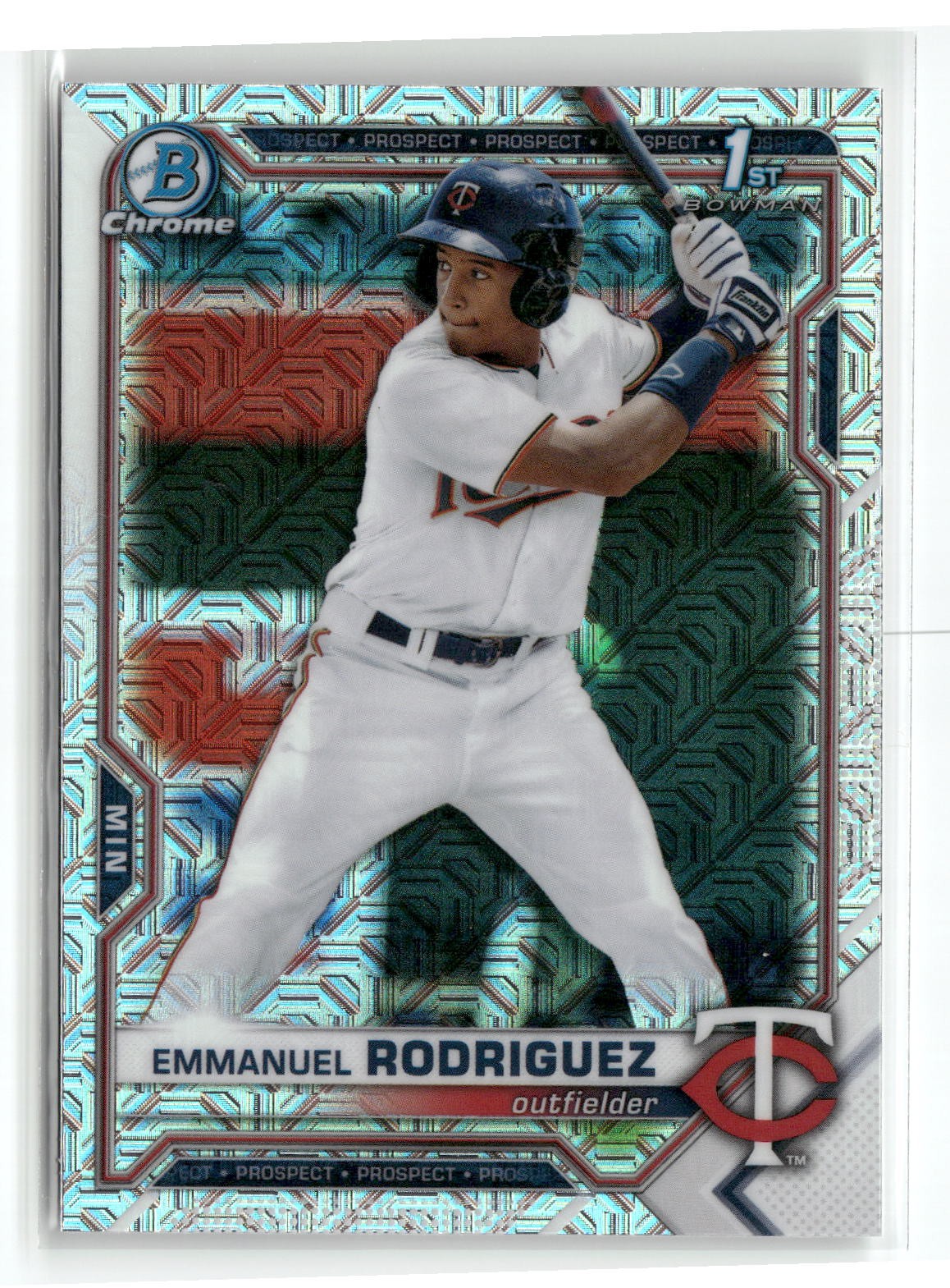2021 Bowman Chrome #BCP-207 Emmanuel Rodriguez Mojo Refractor Minnesota Twins