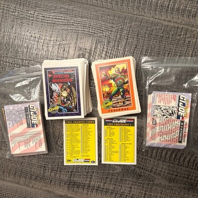 rare gi joe cards GI JOE COBRA TRADING CARD SET COMPLETE PLUS EXTRA JOE CARDS VINTAGE RARE