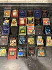 UNTESTED~ Lot Of 29 Vintage Atari Games~ PAC Man, Space Invaders, Q-Bert & More