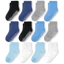Crew Grip Socks Youth Solids  Light Blue - 12 pair