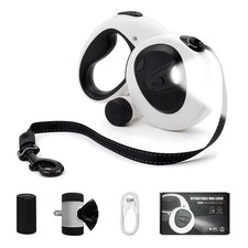 16Ft Retractable Dog Leash with LED Light, Heavy Duty Leash for Medium Dogs ...