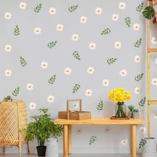 Daisy Wall Decals, Beautiful Floral Wall Decoration Perfect Daisy Stickers fo...