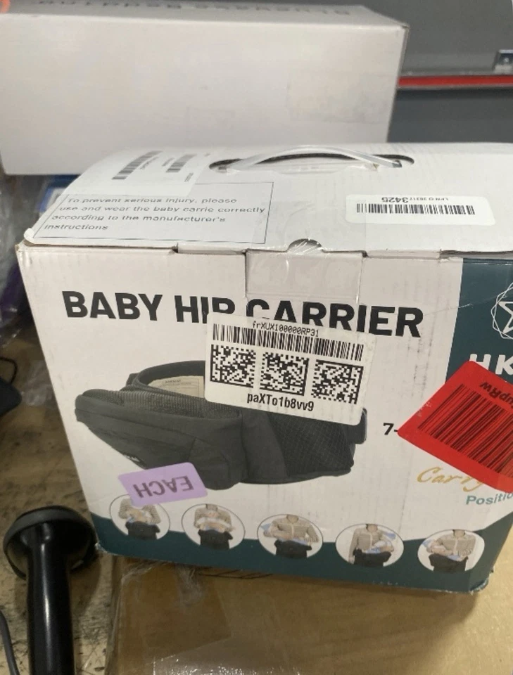 HKAI Portabebés Asiento de Cadera, Bolsillo Avanzado de Gran Capacidad con Cintura Ajustable Foto 2 de 2