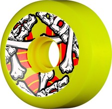 Powell Peralta Cross Bones Yellow 64mm 97a Old School Skateboard Wheels Powell Peralta Cross Bones Yellow 64mm 97a Old School Skateboard Wheels