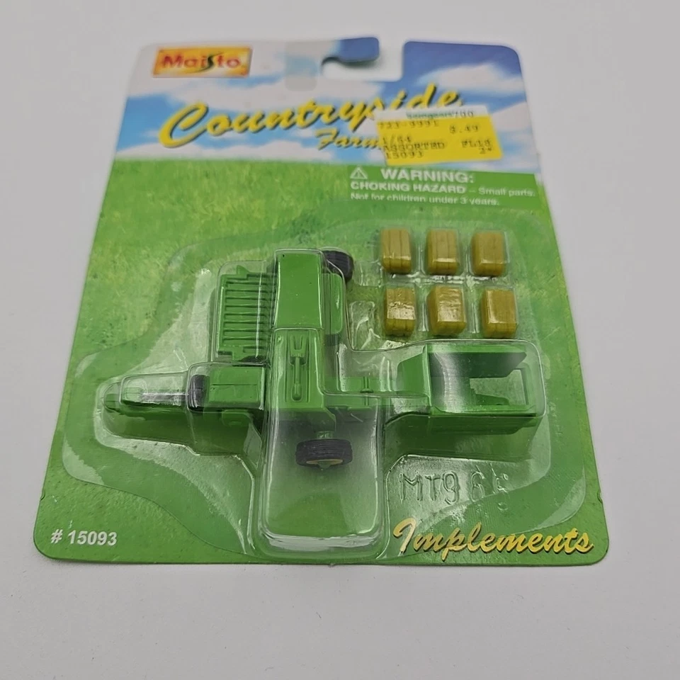 Maisto 1998 Countryside Farm & Field Implements Rectangular Baler &Bales #15093 - Image 4 of 4