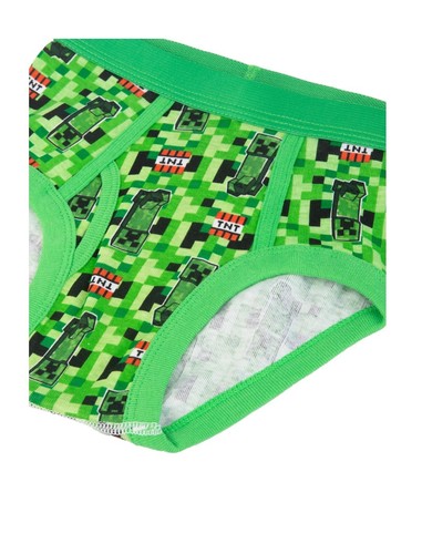 MINECRAFT Boys Underwear 5 Pack Briefs Size 6 100% Combed Cotton New - Picture 5 of 5