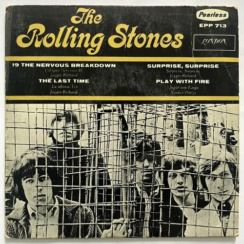THE ROLLING STONES - 19 THE NERVOUS BREAKDOWN - 1966 RARE MEXICAN 7" EP PS