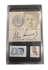 1964 US Kennedy Half 50c w/ Stamps in Display Case