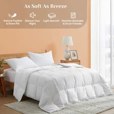 360 Thread Count Lightweight White Down Comforter Duvet