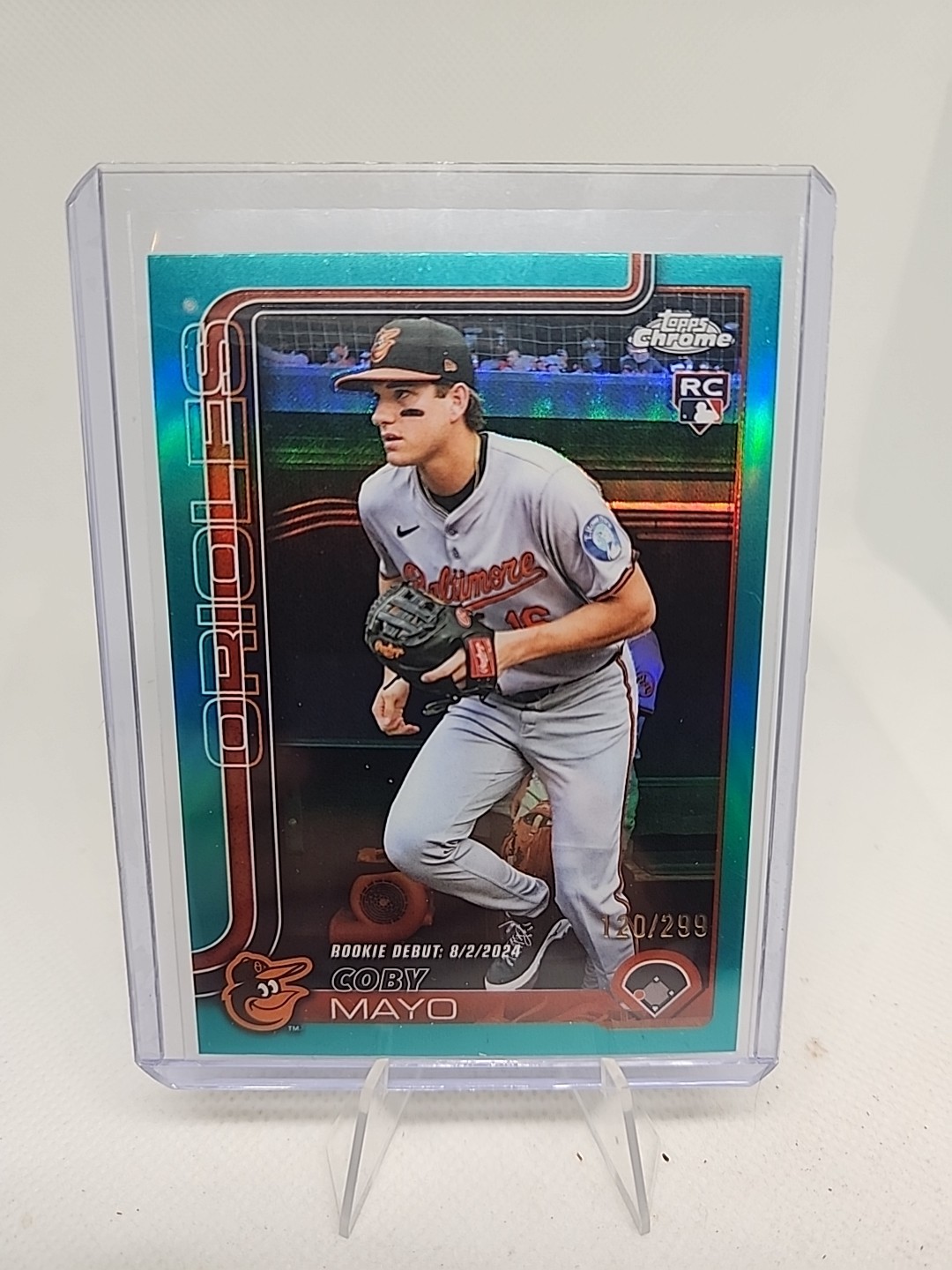 2025 Coby Mayo Topps Chrome Update Teal Refractor RC #USC94 /299