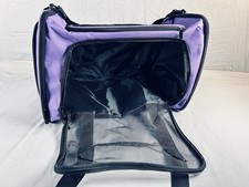Soft Sided Pet Carrier Airline Travel Bag Purple Mesh Dog Cat 18  