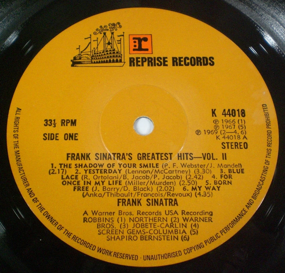 Frank Sinatra – Greatest Hits, Vol. II - Vinyl LP Compilation Pop Vocal - Image 4 of 4