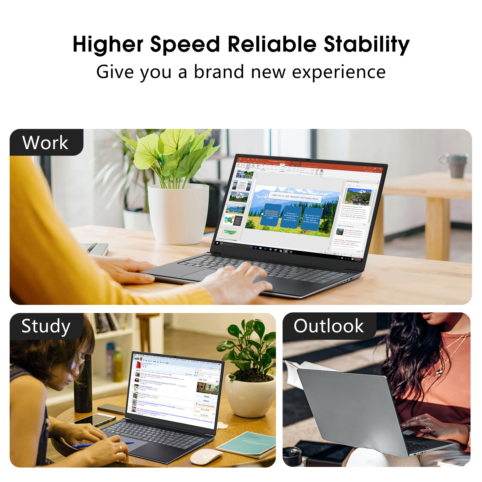SGIN 17.3 Inch Laptop Celeron Dual-Core Up to 2.4 GHz 4GB RAM 128GB SSD FHD