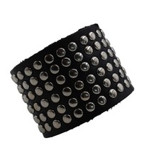 Scddboy Gothic Studded Wide Leather Wrist Bracelet,Punk Rock Biker Bracelet f...