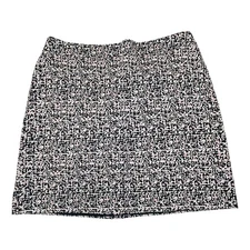 TALBOTS Size 20WP Pink Black Speckled Twill Pleated Skirt Stretch Lined 