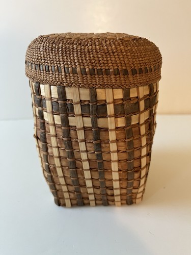 RENA POINT BOLTON TSIMSHIAN NORTHWEST COAST LIDDED BASKET EXCELLENT CONDITION