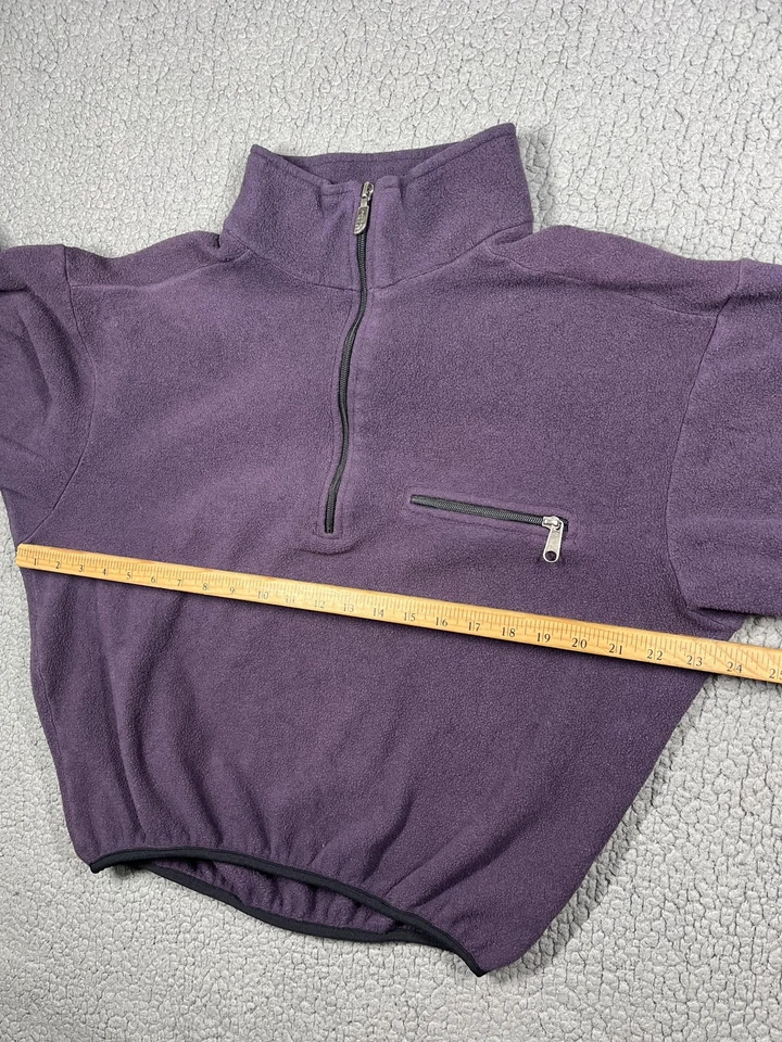 Pullover polar vintage The North Face para mujer medio púrpura media cremallera EE. UU. 90 Foto 4 de 4