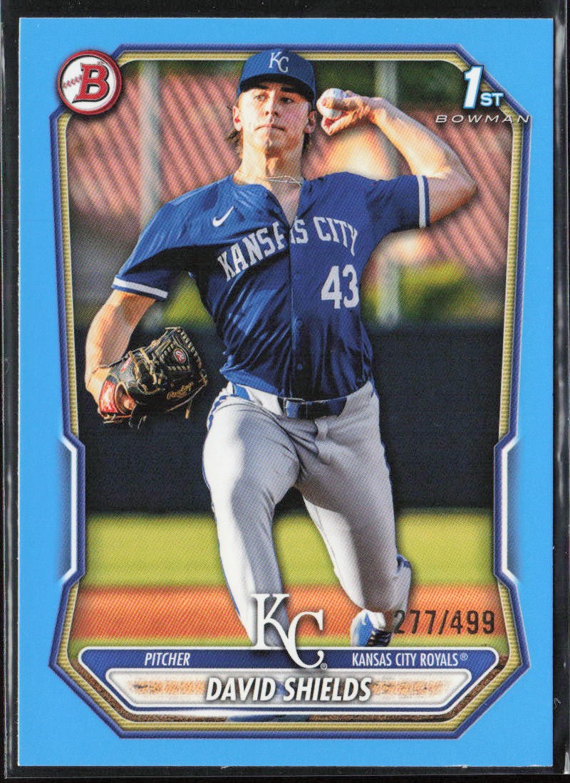 2026 Bowman David Shields #/499 1st Sky Blue #BP-11